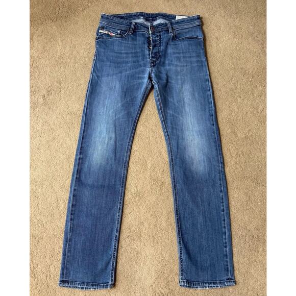 Vintage Diesel Jeans Men Straight Stretch Denim Luxury Regular Fit Y2K 33x30 - Picture 1 of 9